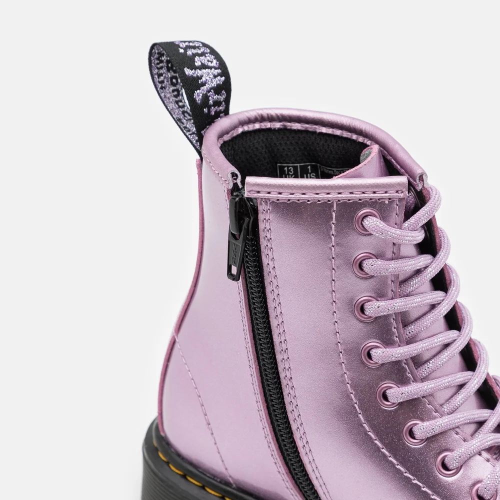 NEW Dr. Martens Shiny Pink Lavender Spark Boots Size 5